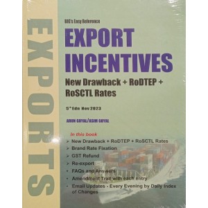 Big's Easy Reference Export Incentives New Drawback + RoDTEP + RoSCTL Rates by Arun Goyal, Asim Goyal | Academy of Business Studies